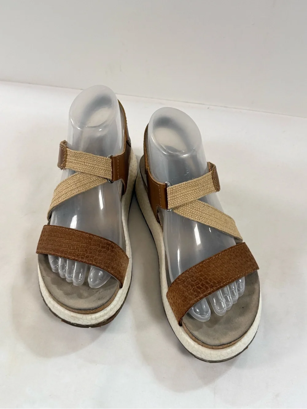 OTBT Brown and Beige SIERRA sling back Platform Sandals size 7